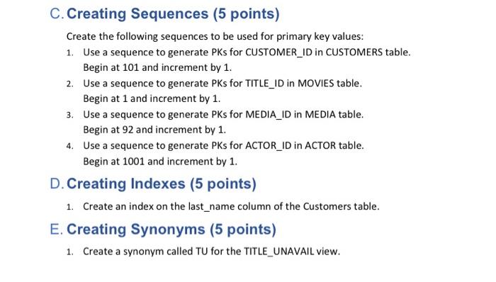 Solved C. Creating Sequences (5 points) Create the following | Chegg.com