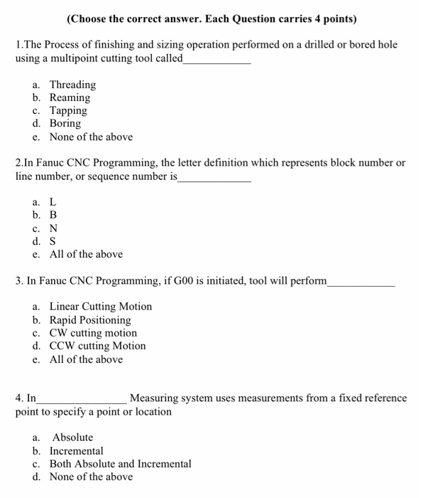 Solved (Choose The Correct Answer. Each Question Carries 4 | Chegg.com