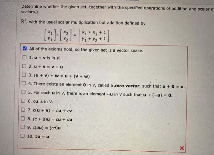 Solved Determine Whether The Given Set, Together With The | Chegg.com