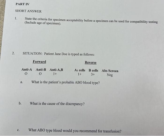 Solved 3. A KleihauerBetke stain of a post partum blood