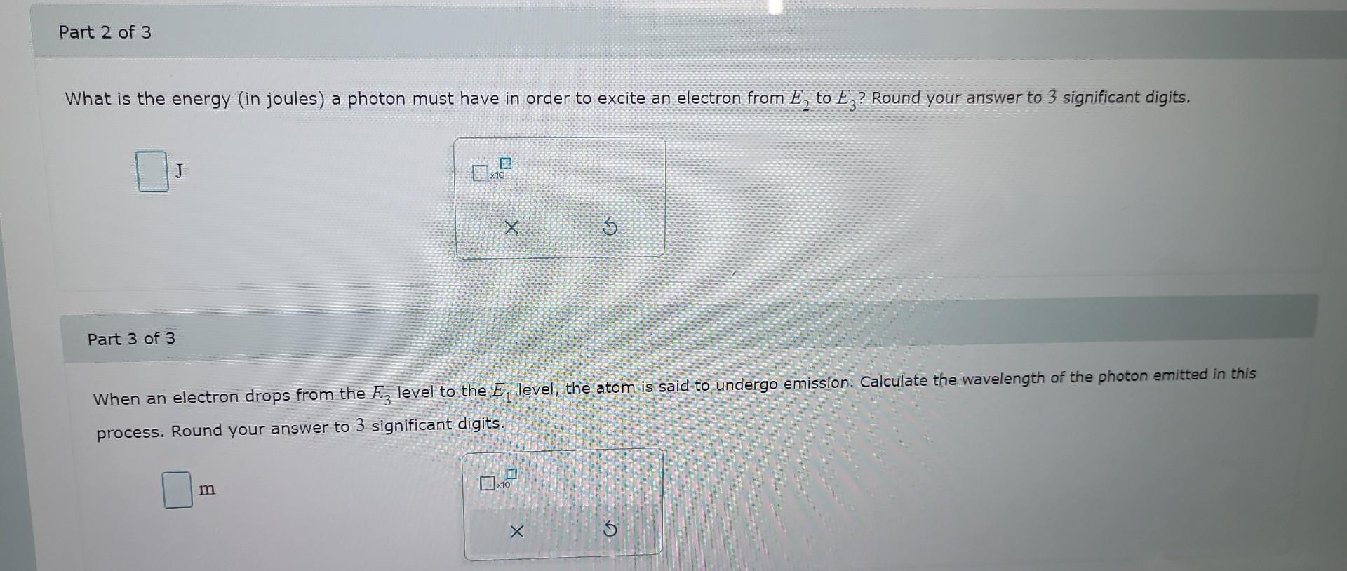 Solved Consider The Following Energy Levels Of A | Chegg.com