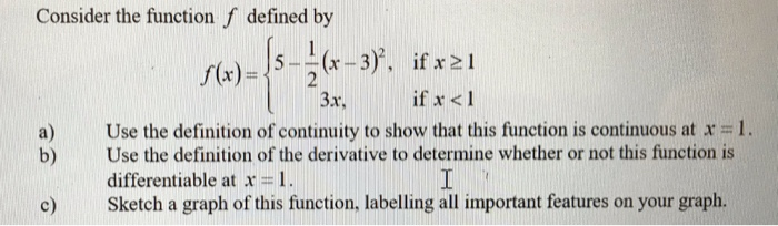 Solved Consider the function f defined by 3x. f(x) = 5-(x - | Chegg.com