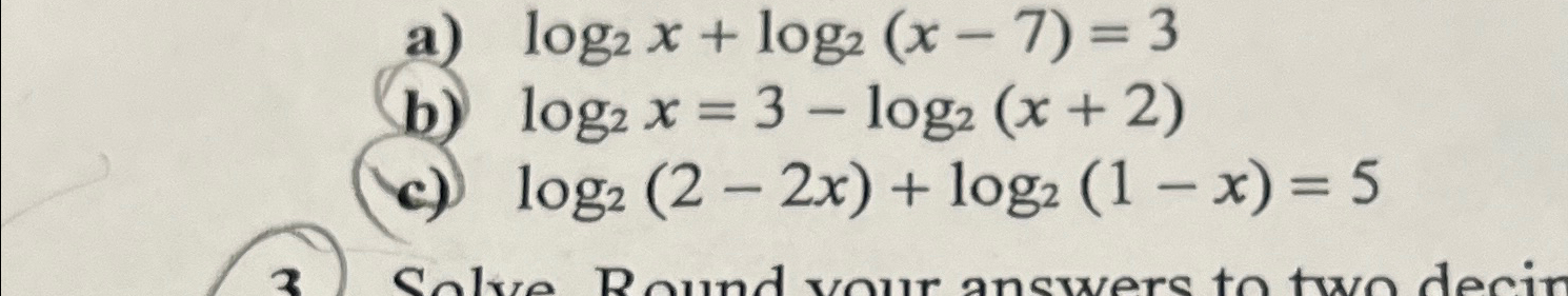 2 log 3x 2