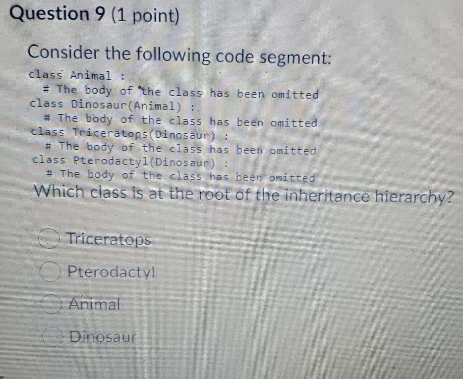 Solved Question 10 (1 point) Insert the missing code in the | Chegg.com
