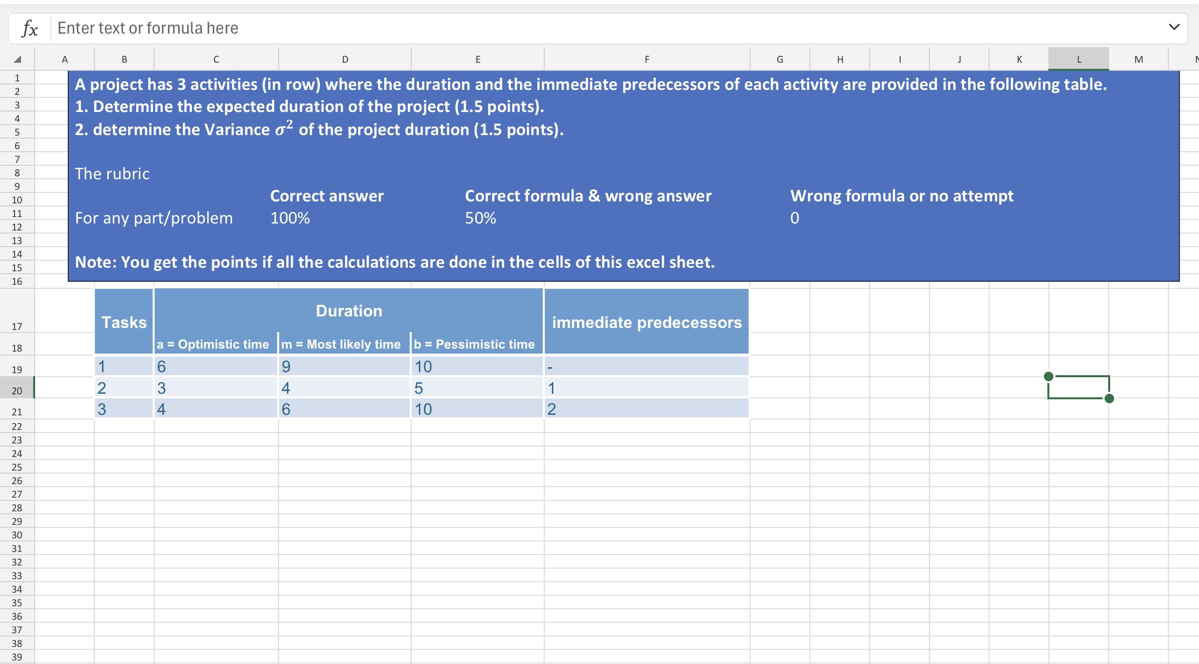 Solved please solve on excel and show formulas within the | Chegg.com