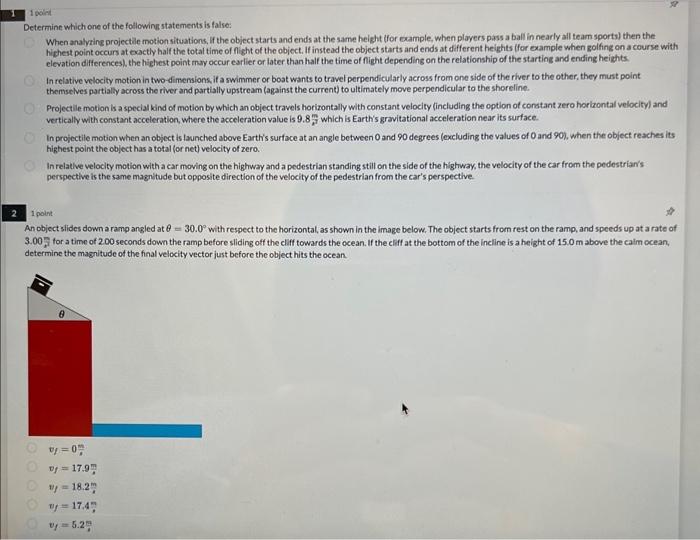 Solved Determine which one of the following statements is | Chegg.com