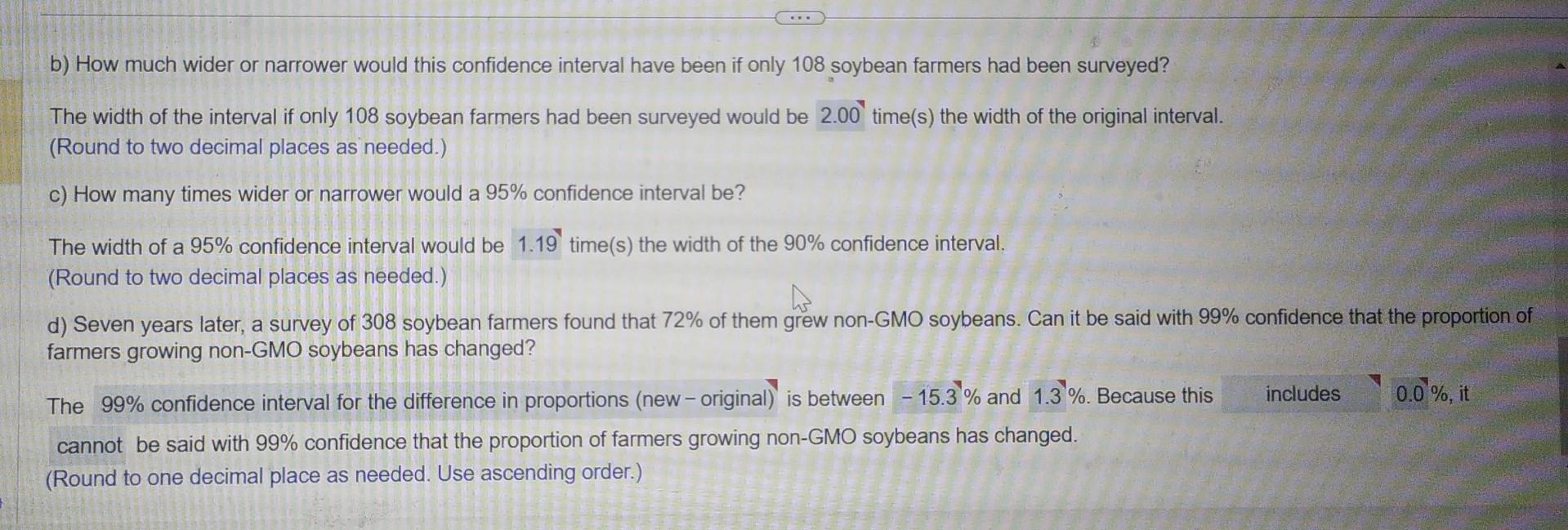 Solved Calculate the 90% confidence interval for this | Chegg.com