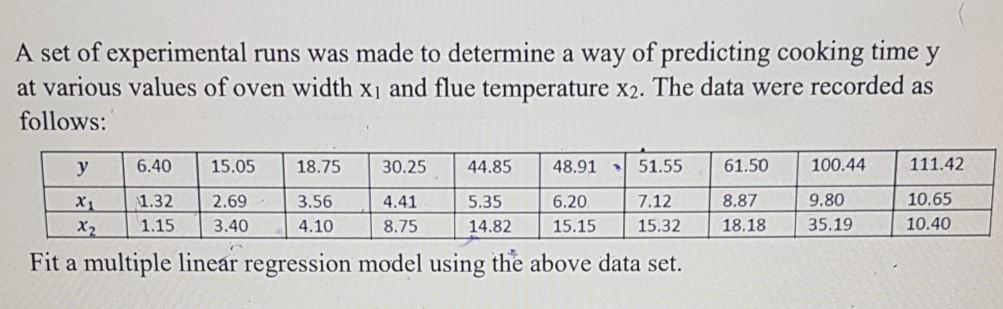 predicting cooking times