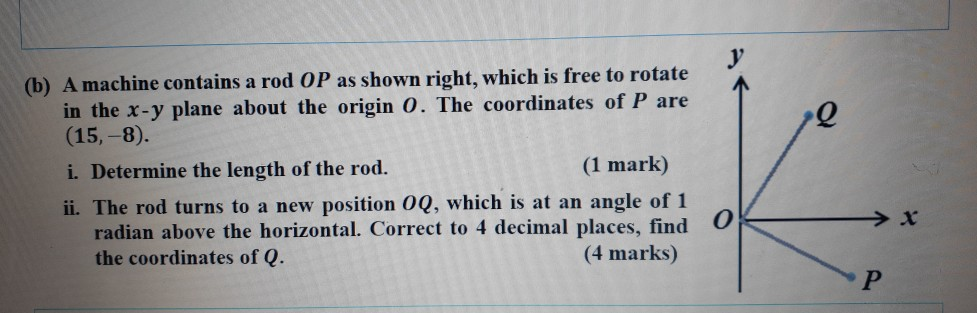 Solved Q B A Machine Contains A Rod Op As Shown Right Chegg Com