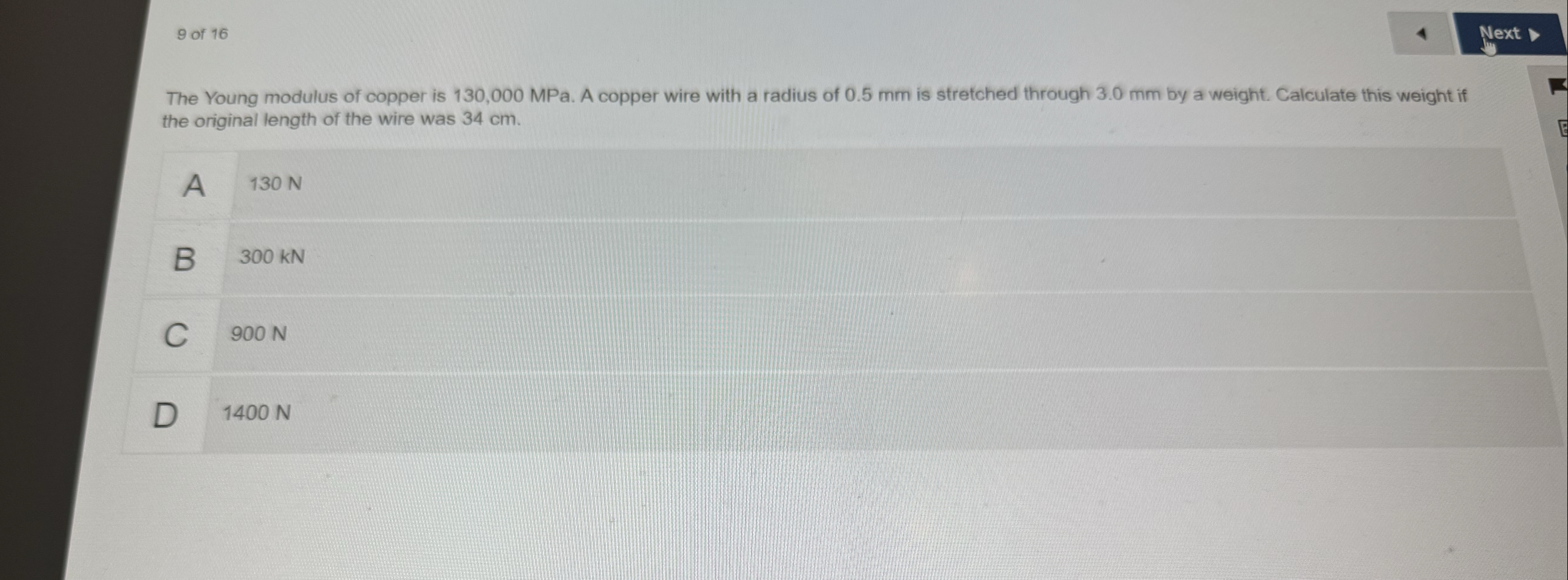 9 ﻿of 16NextThe Young modulus of copper is | Chegg.com