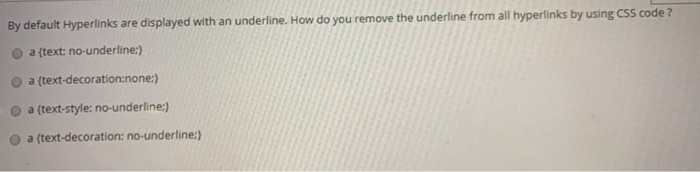 Solved Default Hyperlinks Displayed Underline Remove Unde