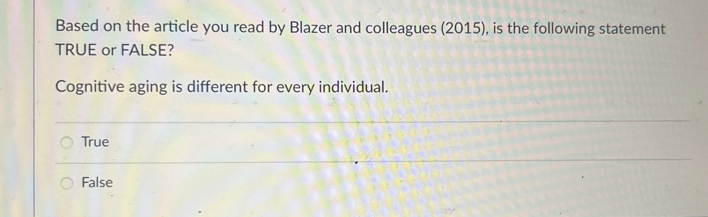 Solved Based on the article you read by Blazer and | Chegg.com