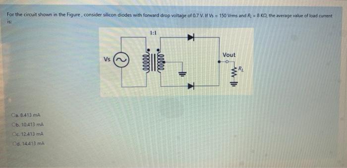 Solved For the circuit shown in the Figure, consider silicon | Chegg.com