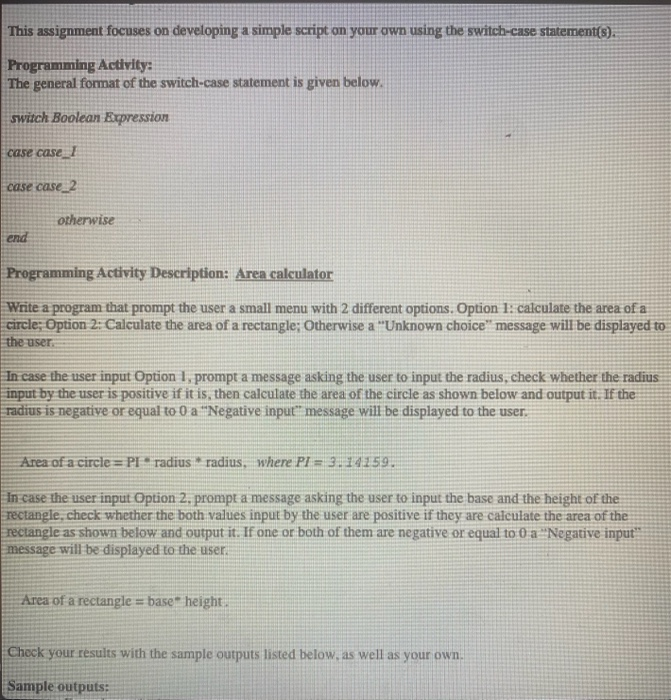 Solved This assignment focuses on developing a simple script | Chegg.com