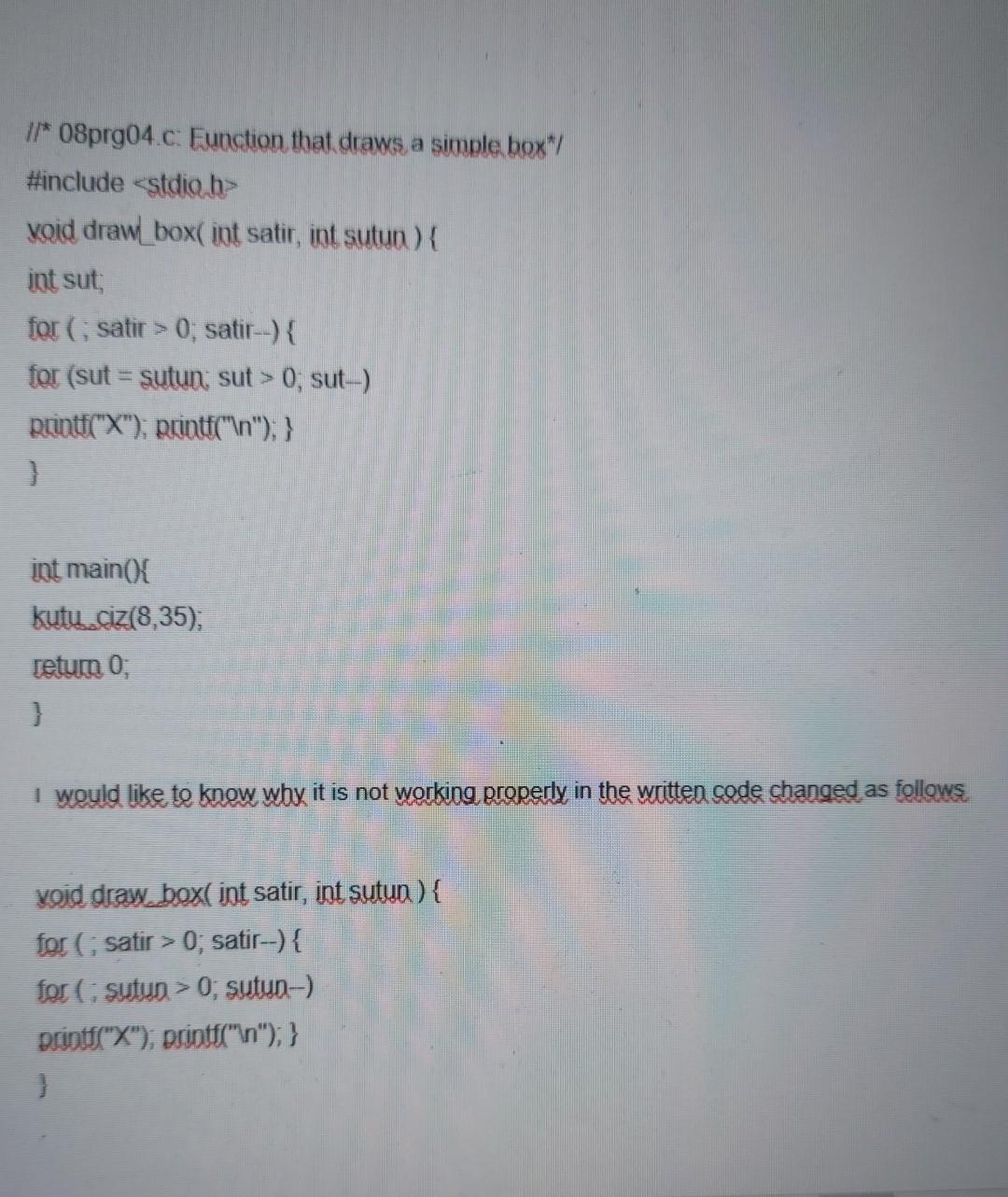 Solved //* 08prg04.c: Function that draws a simple | Chegg.com