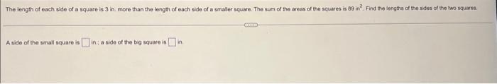 Solved The length of each side of a square is 3 in. more | Chegg.com