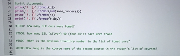 Solved basic python : list-and dictionaries and source code | Chegg.com