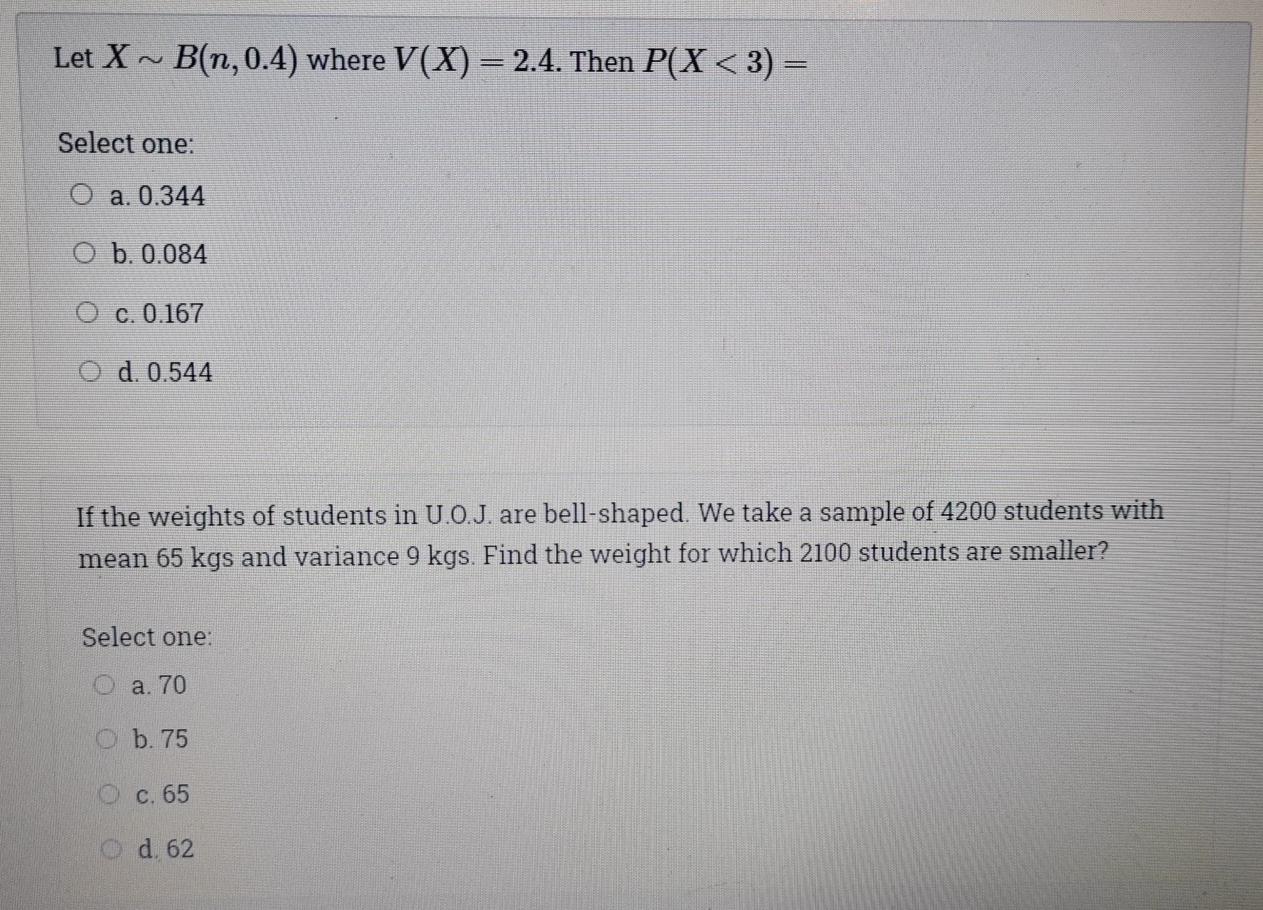 Solved Let X B N 0 4 Where V X 2 4 Then P X 3 Chegg Com