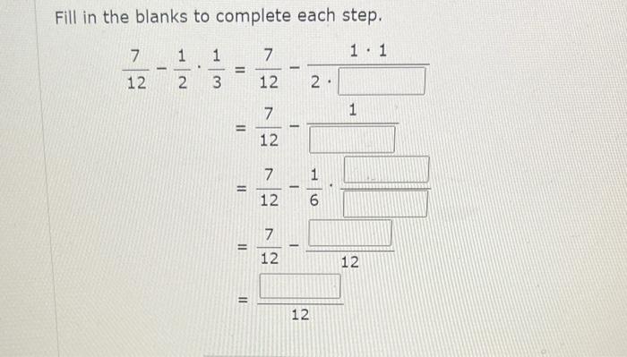 Solved Fill in the blanks to complete each step. | Chegg.com