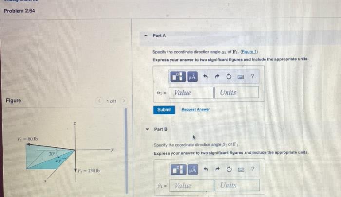 Solved Problem 2.64 Part A Specify the coordinate direction | Chegg.com