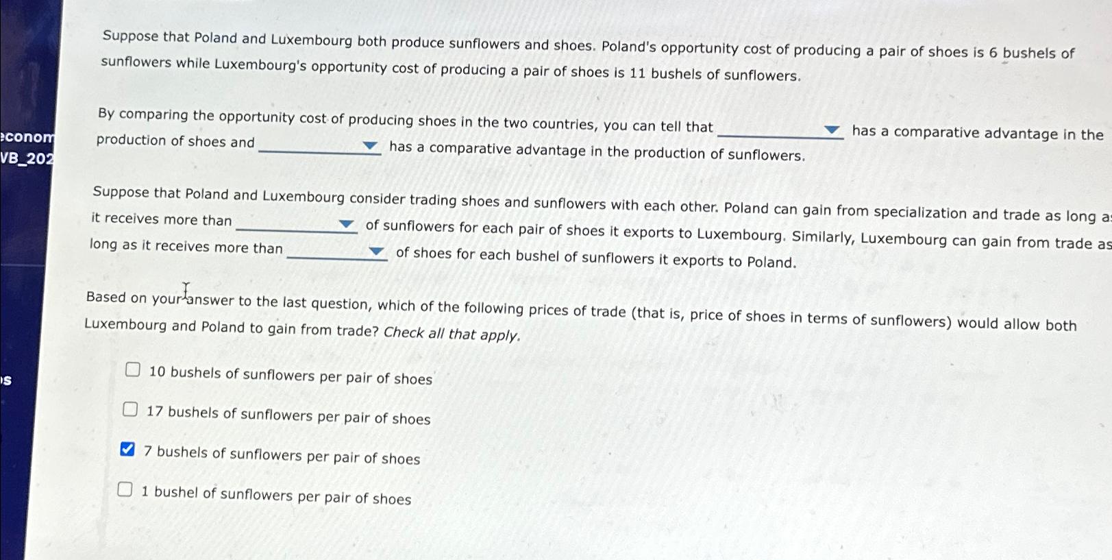 Solved Suppose that Poland and Luxembourg both produce