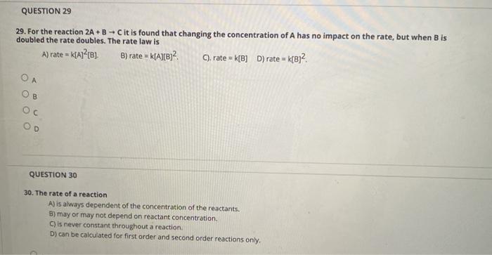 Solved answer number 29 and 30 | Chegg.com