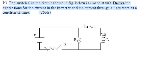 The switch S in the circuit shown in fig. below is | Chegg.com