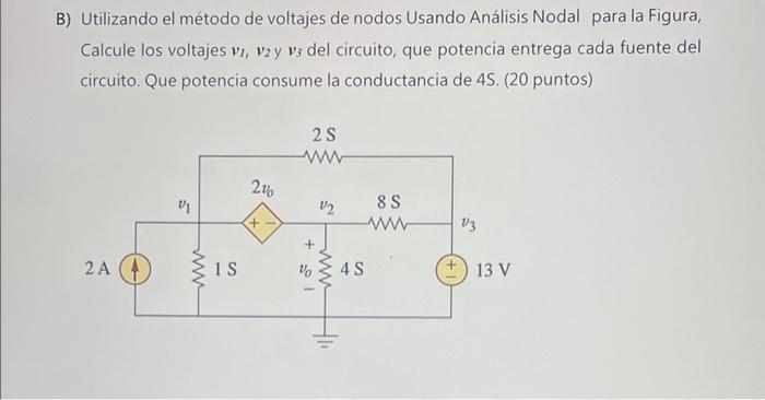 Solved Using The Nodal Voltage Method Using Nodal Analysis 