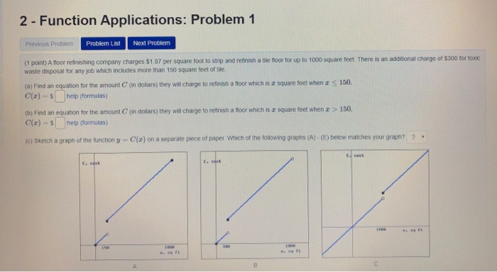 Solved 2 - Function Applications: Problem 1 Previous Problem | Chegg.com