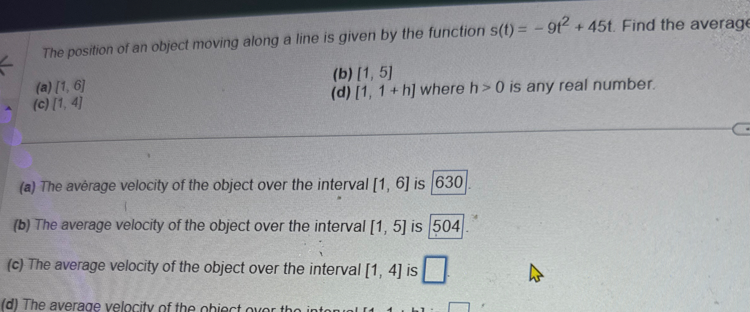 Solved The position of an object moving along a line is | Chegg.com