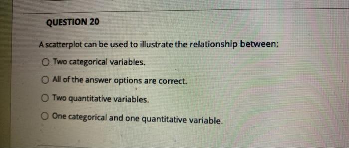 to illustrate the relationship between two variables one can use a
