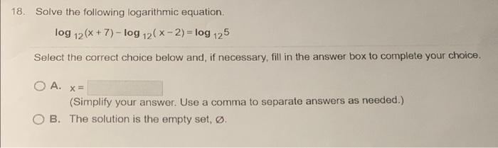 Solved Solve the exponential equation without using a | Chegg.com