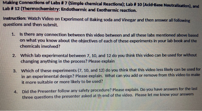 making connections lab design an experiment