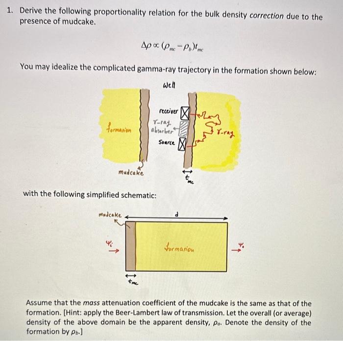 Solved Derive The Following Proportionality Relation For The Chegg Com