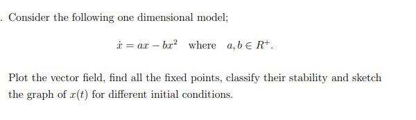 Solved Consider the following one dimensional model; | Chegg.com