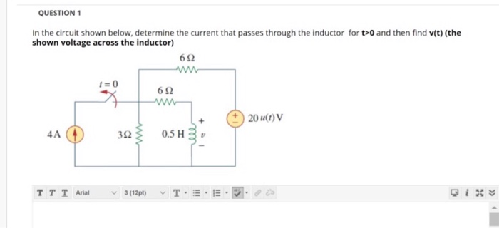 Solved QUESTION 1 In the circuit shown below, determine the | Chegg.com