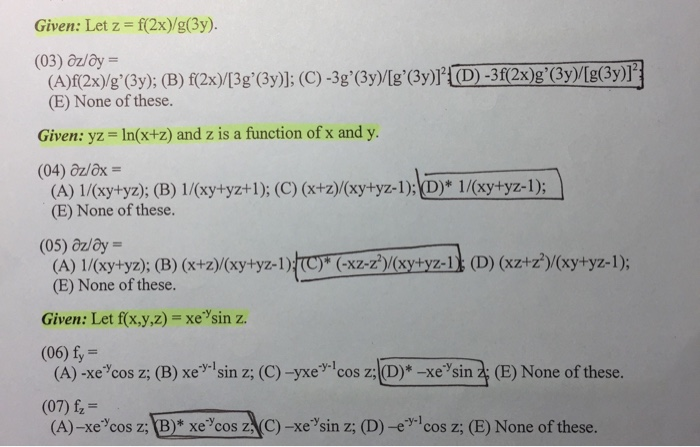 Solved Given Let Z F 2x G 3y 03 Oz Y A F 2x G 3 Chegg Com