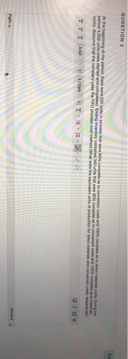 Solved QUESTION 2 2p At the beginning of the period, there | Chegg.com