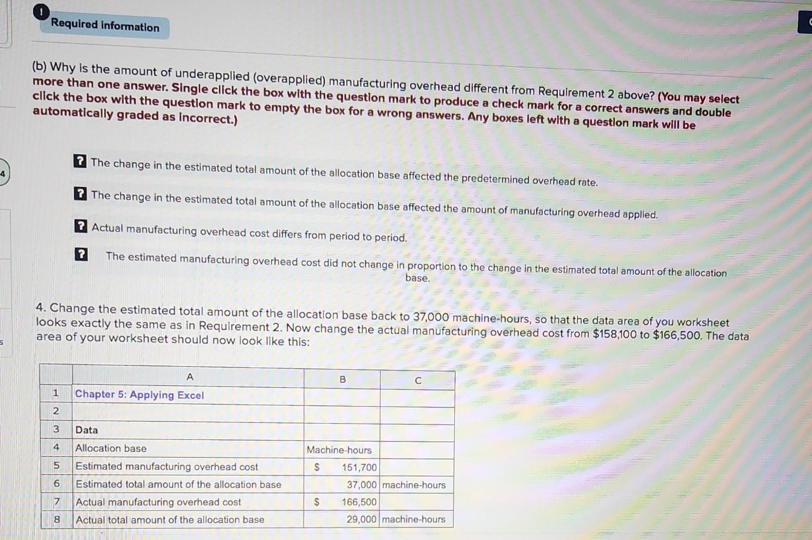 Solved Chapter 5: Applying Excel: Excel Worksheet (part 1 Of 