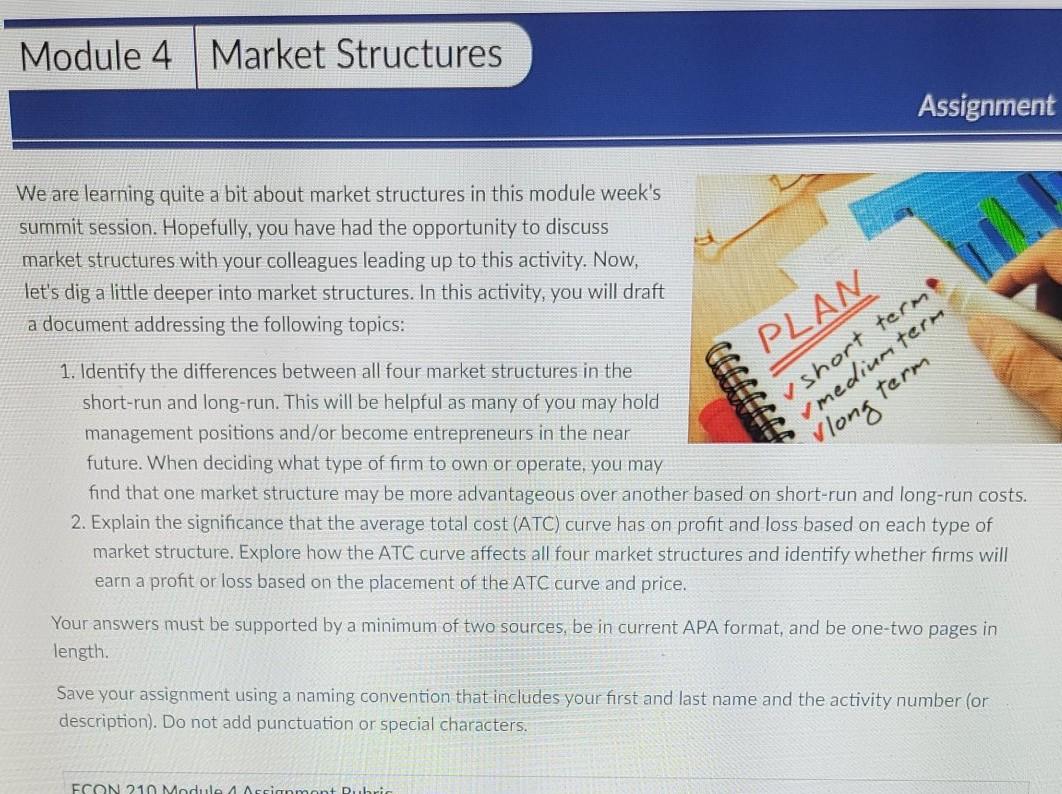 market structures research assignment