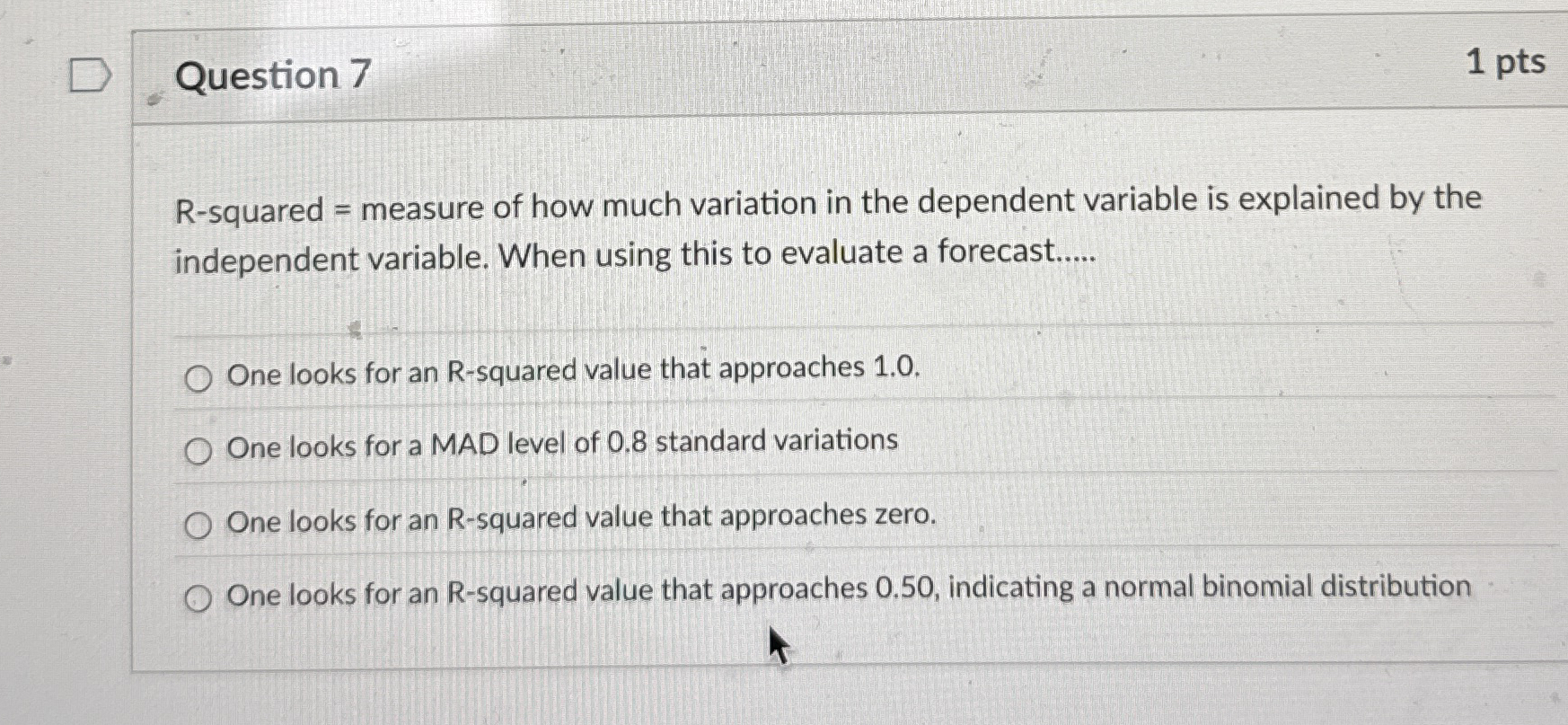 Solved Question 71 ﻿ptsR-squared = ﻿measure of how much | Chegg.com