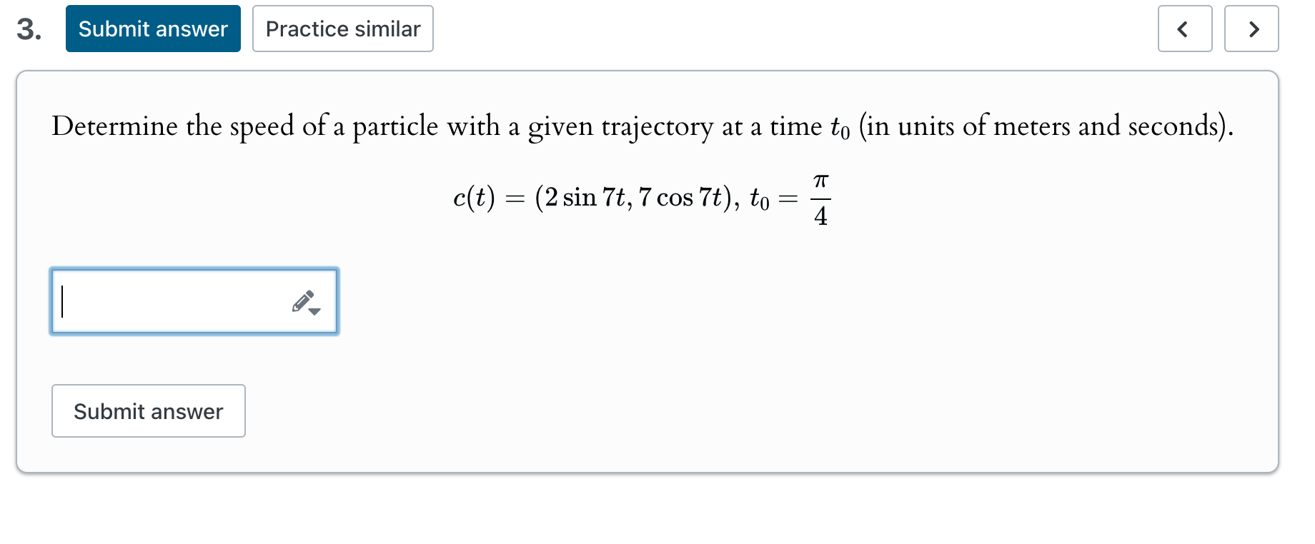 Solved Determine the speed of a particle with a given | Chegg.com