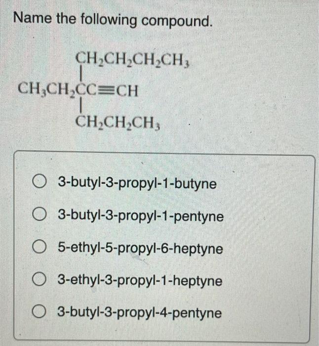 Solved Name The Following Compound. CH3 CH CH-CH3 I H | Chegg.com