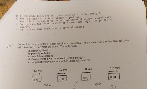 Solved Is it possible for a system to have negative | Chegg.com
