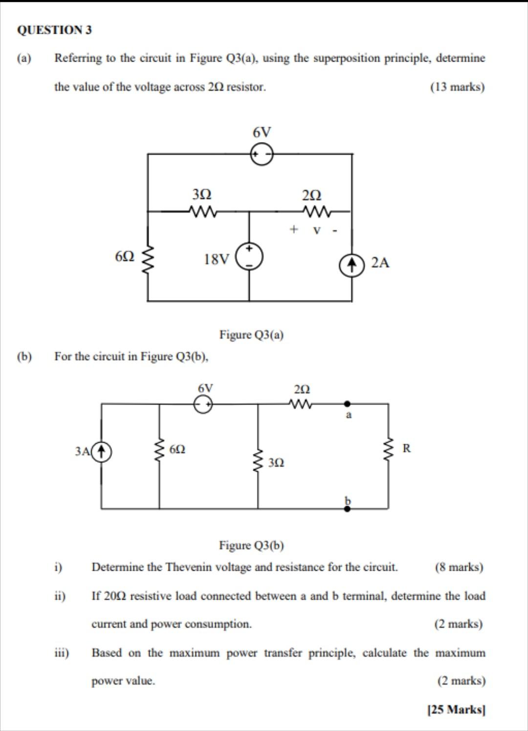 Solved QUESTION 3 Referring to the circuit in Figure Q3(a), | Chegg.com