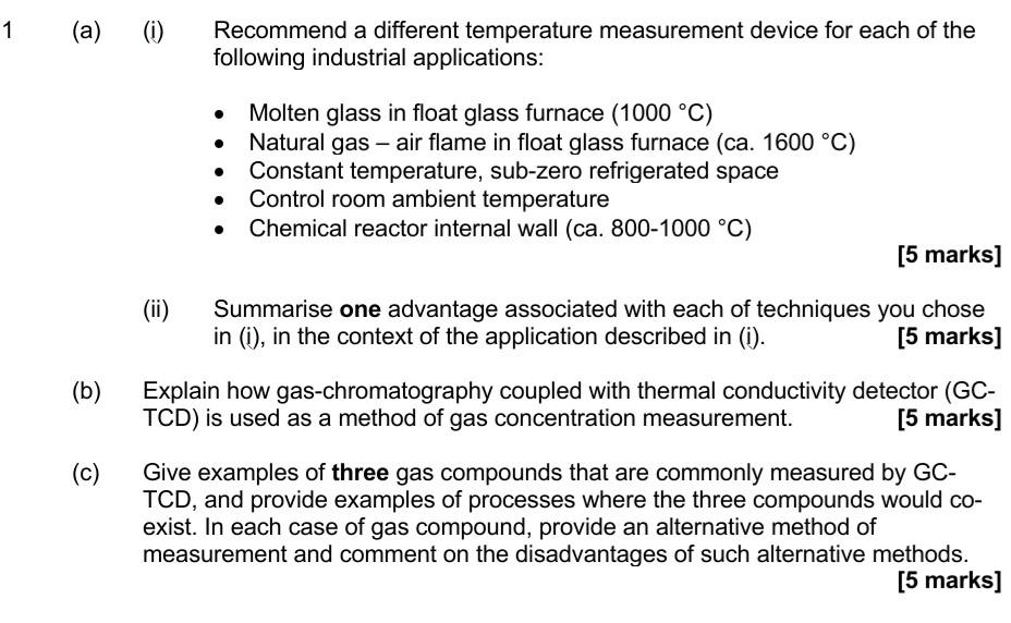 Solved 1 (a) (0) Recommend a different temperature | Chegg.com