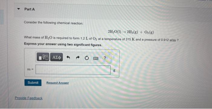 Solved Consider the following chemical reaction: | Chegg.com