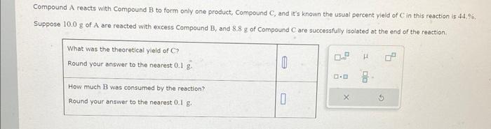 Solved Compound A reacts with Compound B to form only one | Chegg.com