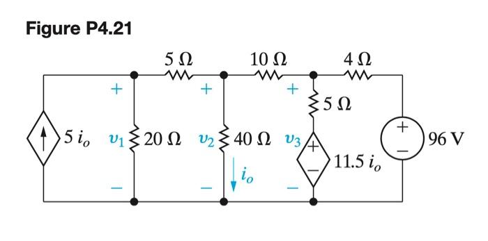 Solved a) Find the node voltages v1,v2, and v3 in the | Chegg.com