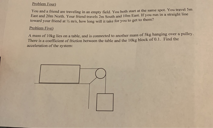 Solved Problem Four) You and a friend are traveling in an | Chegg.com